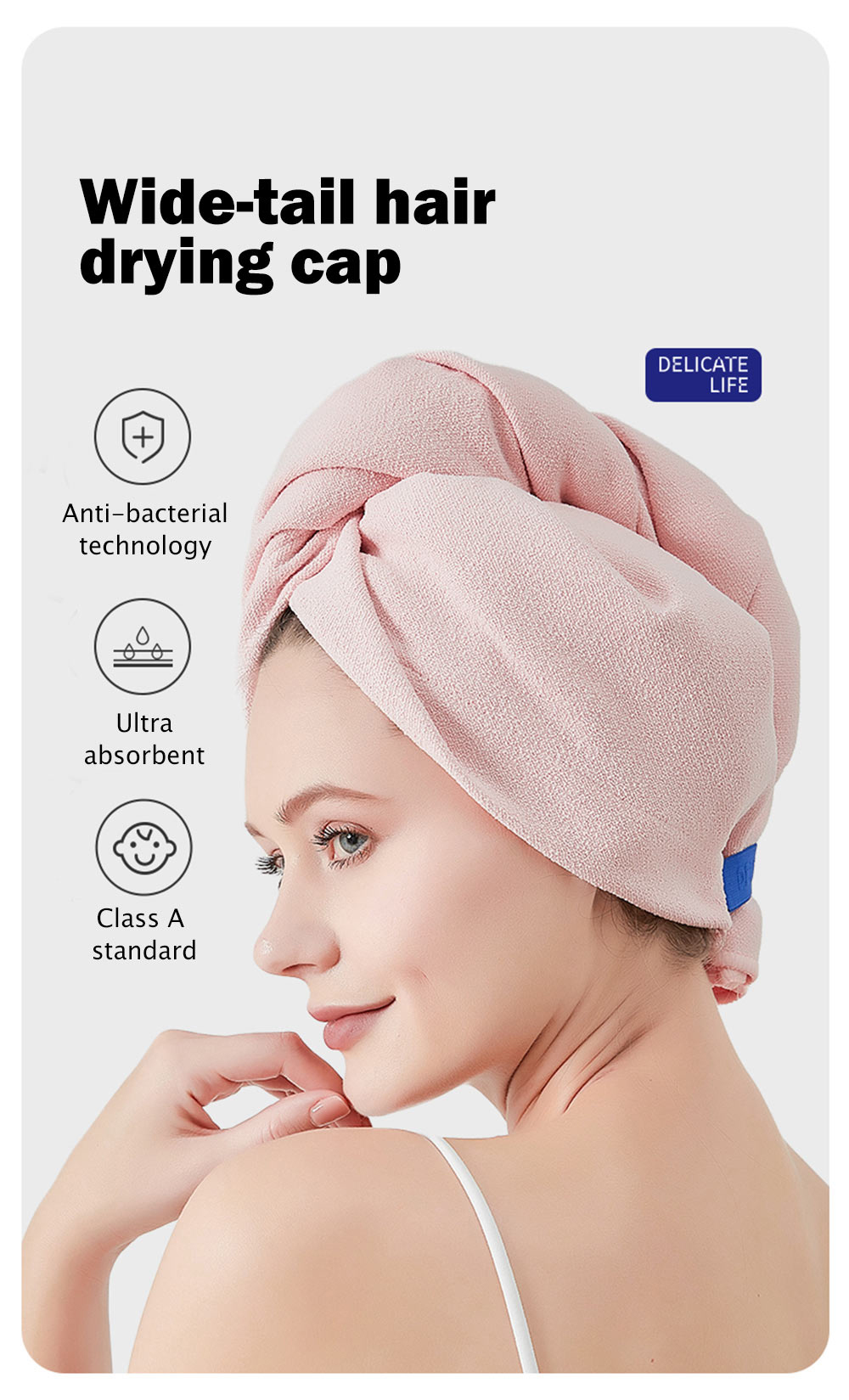 Wide Tail Dry Hair Cap-1